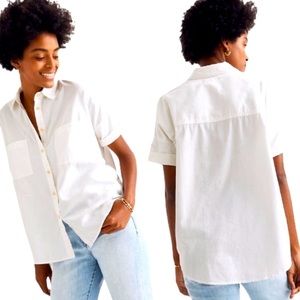 Madewell NWT Pure White Cotton Courier Shirt S